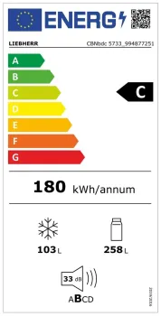 energieeffizienzlabel liebherr cbnbdc 5733