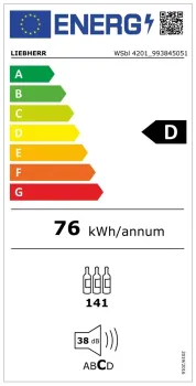 energielabel wsbl 4201 weinkuehlschrank