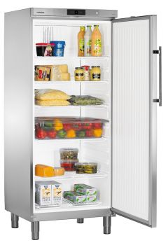 Liebherr GKv 5730 silbernes Gewerbekühlgerät mit Umluftkühlung - der ideale Kühlschrank für Ihr Gewerbe