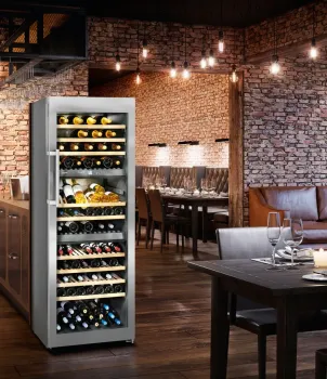 Liebherr WTes 5872 Vinidor Edelstahl Weinkühlschrank / Weintemperiersxhrank mit 3 Klimazonen