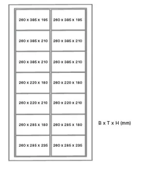 polar® multipolar® 380-14 F Gemeinschaftskühlschrank Skizze