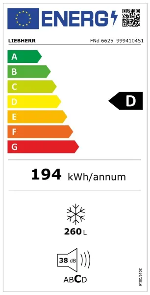 energielabel liebherr fnd 6625 gefrierschrank