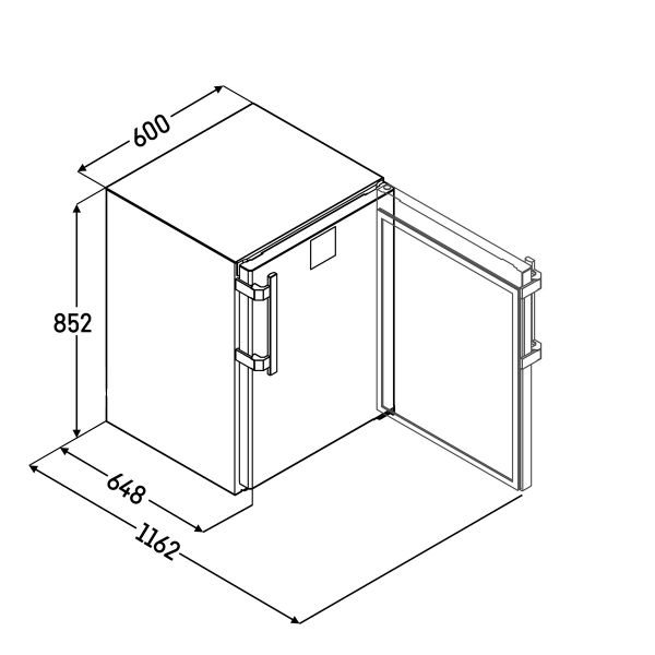 Liebherr FFTsg 1501 L75 Performance Unterbaugefrierschrank mit Edelstahlfront