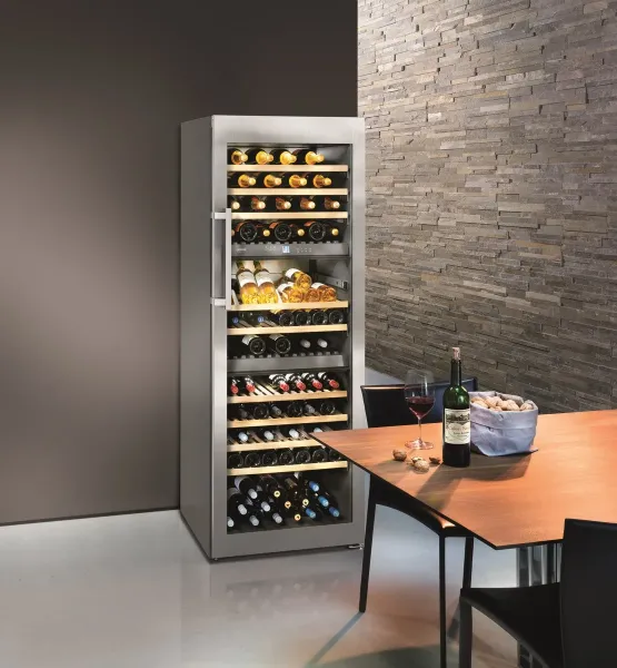 Liebherr WTes 5872 Vinidor Edelstahl Weintemperierschrank mit 3 regelbaren Temperaturzonen