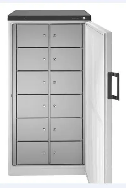 polar® multipolar® 481-12 F Gemeinschaftskühlschrank 12 Edelstahl-Fächer